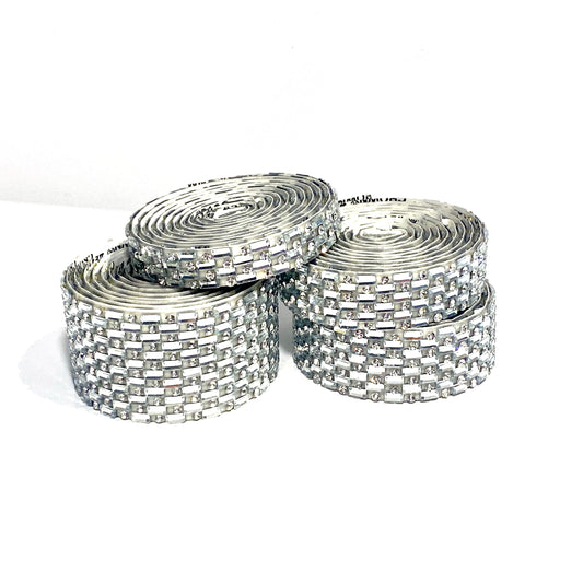 Rhinestone tape with rhinestone tiles