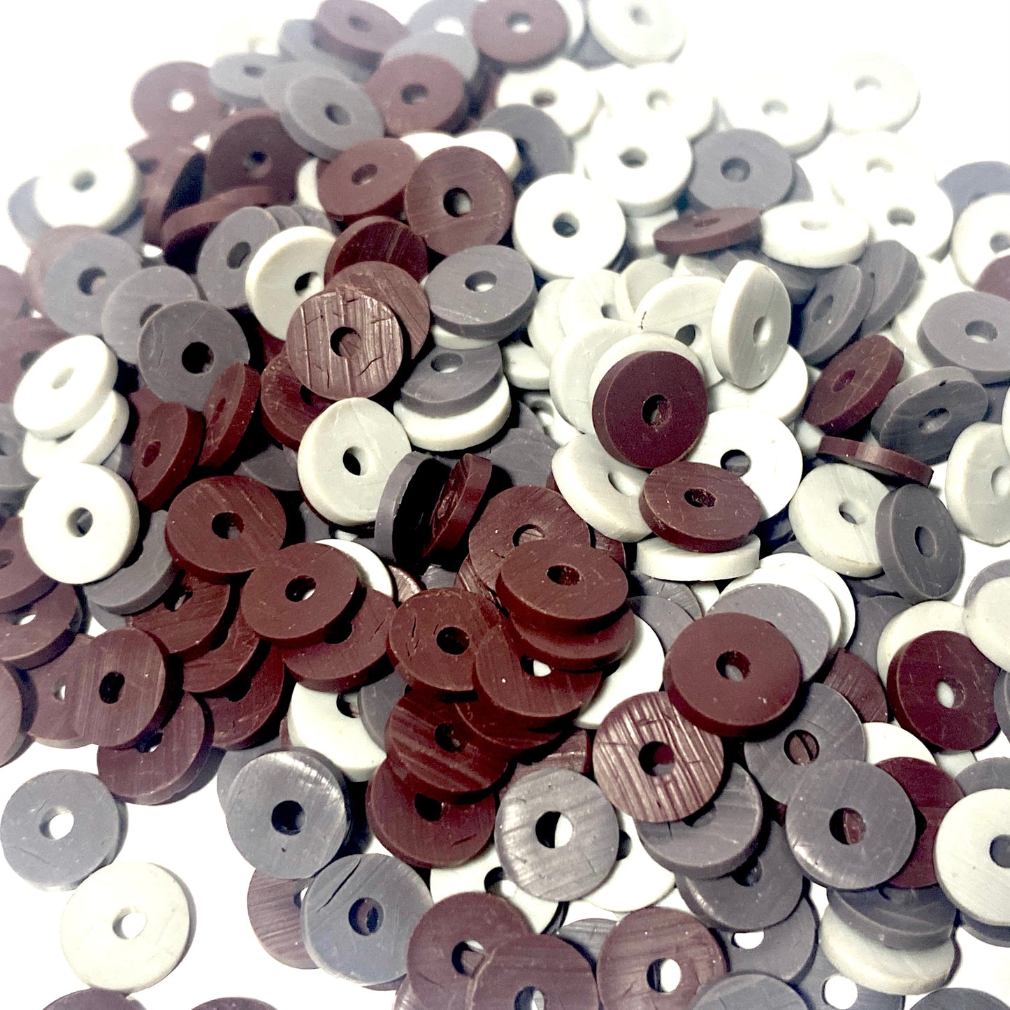 Heishi beads striped