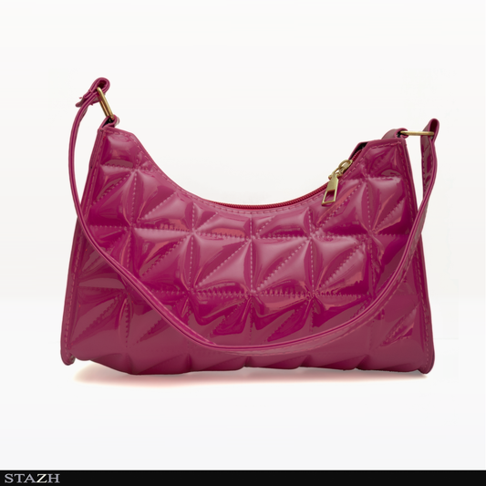 Väska cerise i konstläder