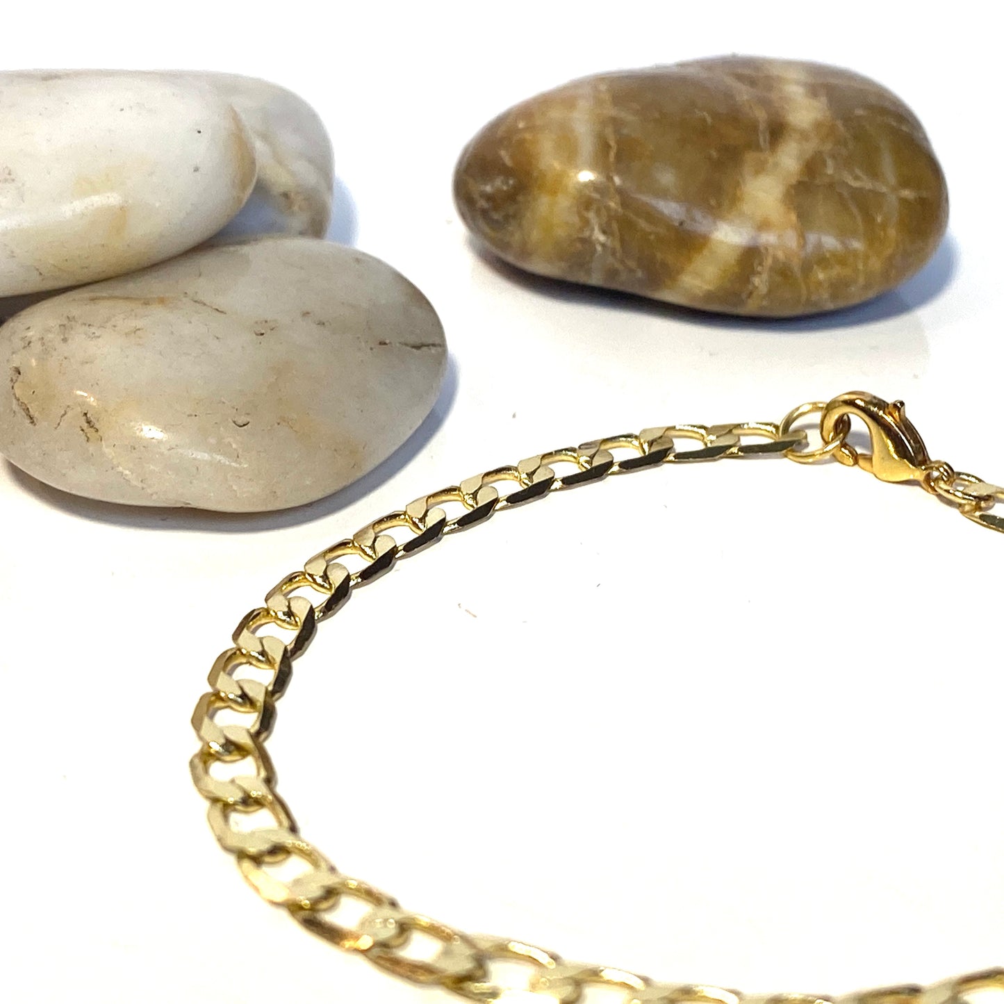Armband platt kedja 18k guld