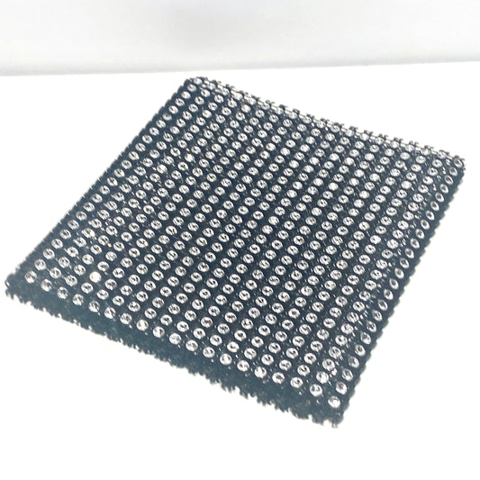 Ribbon silver rhinestones