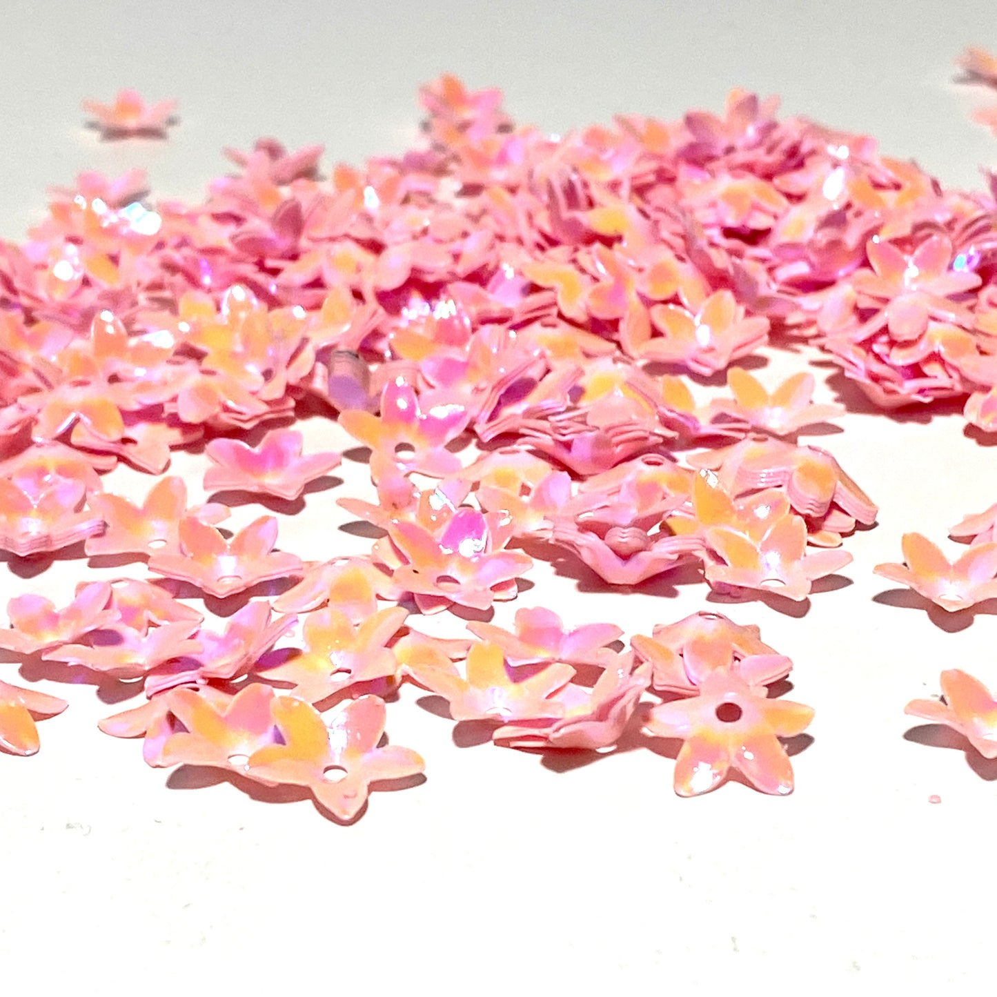 Storpack Paljett blommor Rosa