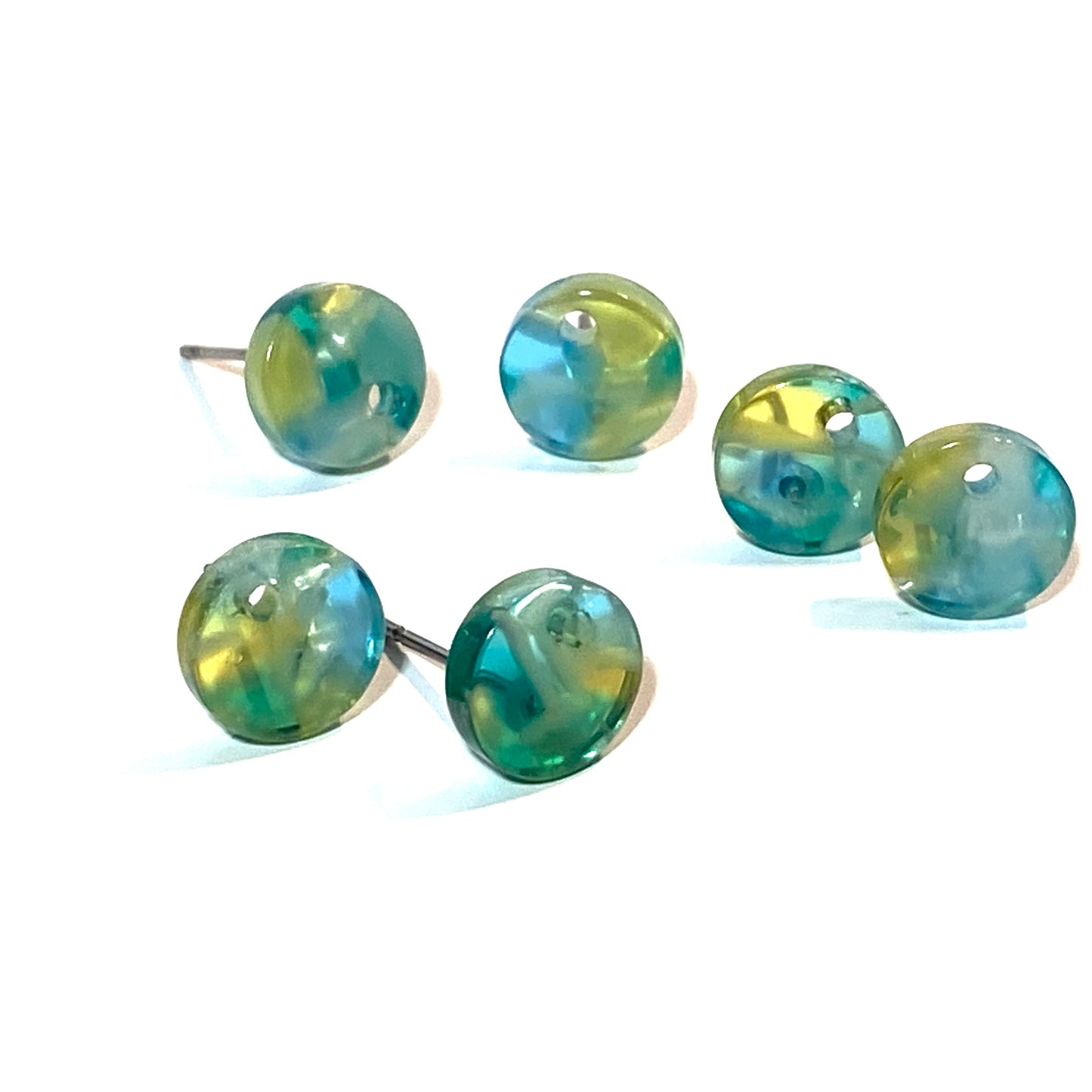 Örhängen Resin Grön