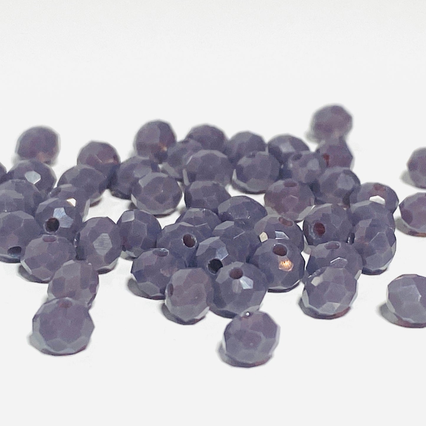 Glass beads small dark purple