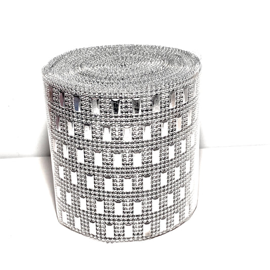 Wide silver ribbon
