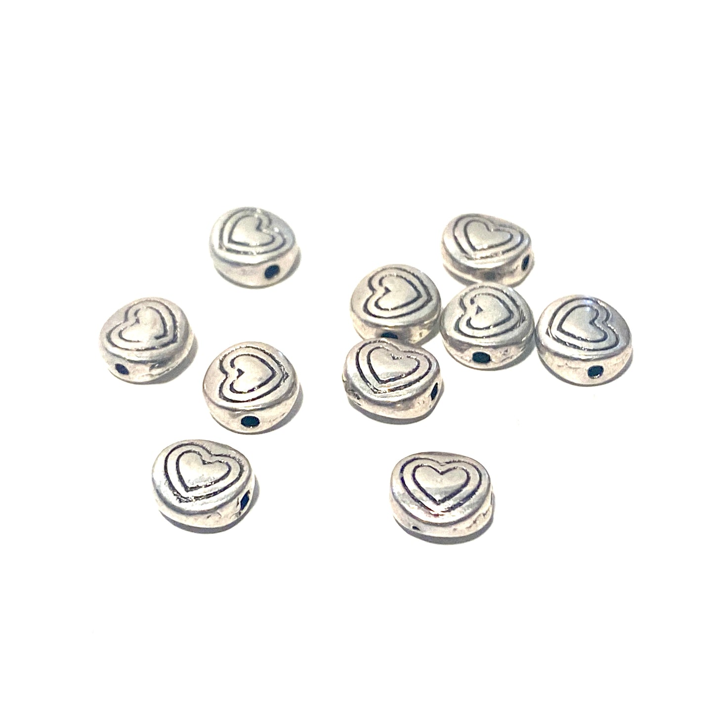 Metal beads hearts