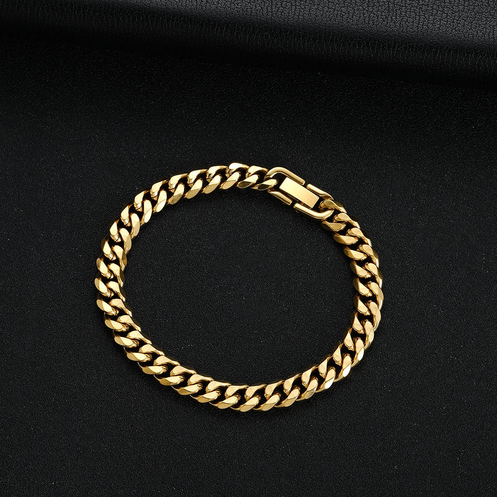Armband med kedja och snap lock lås