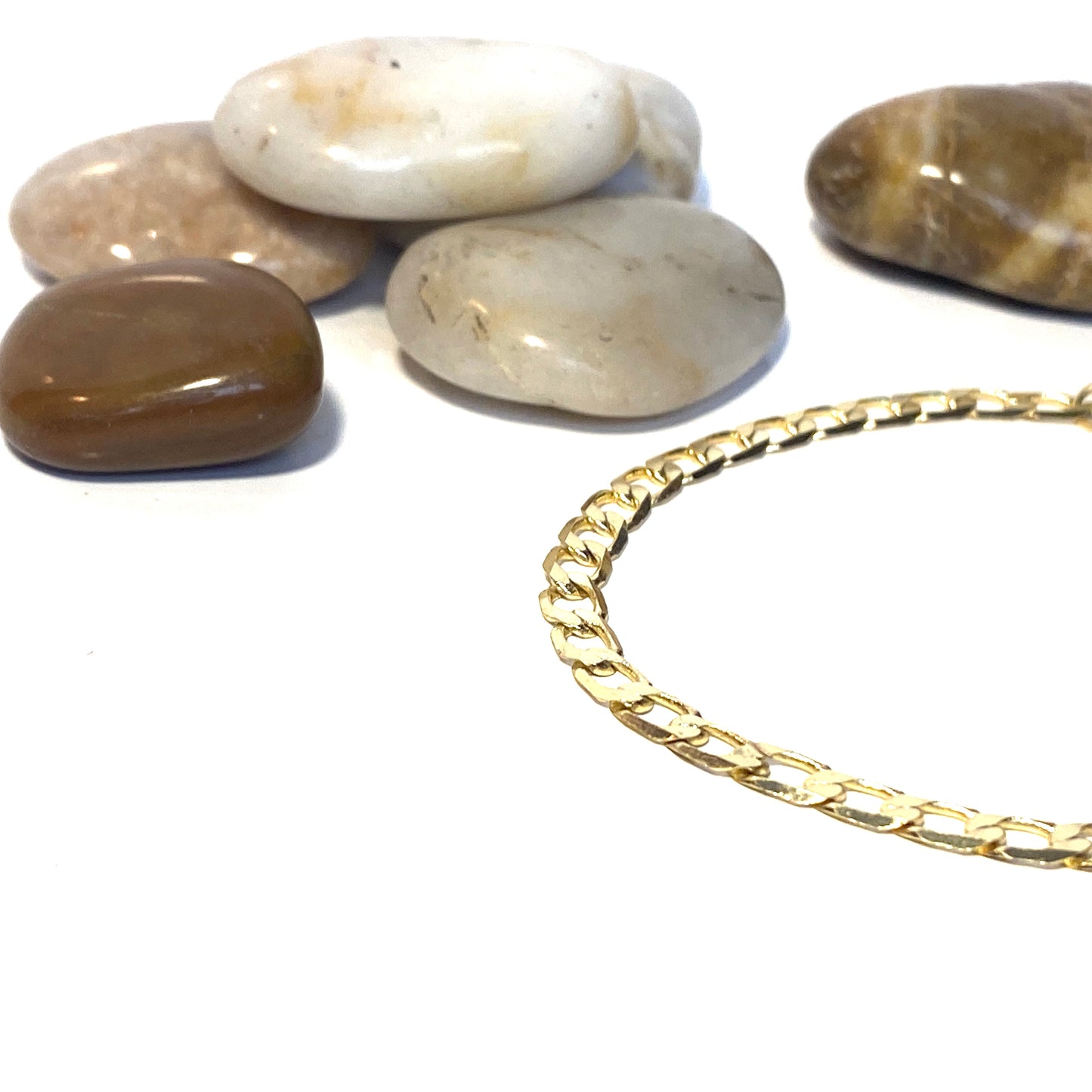 Armband platt kedja 18k guld