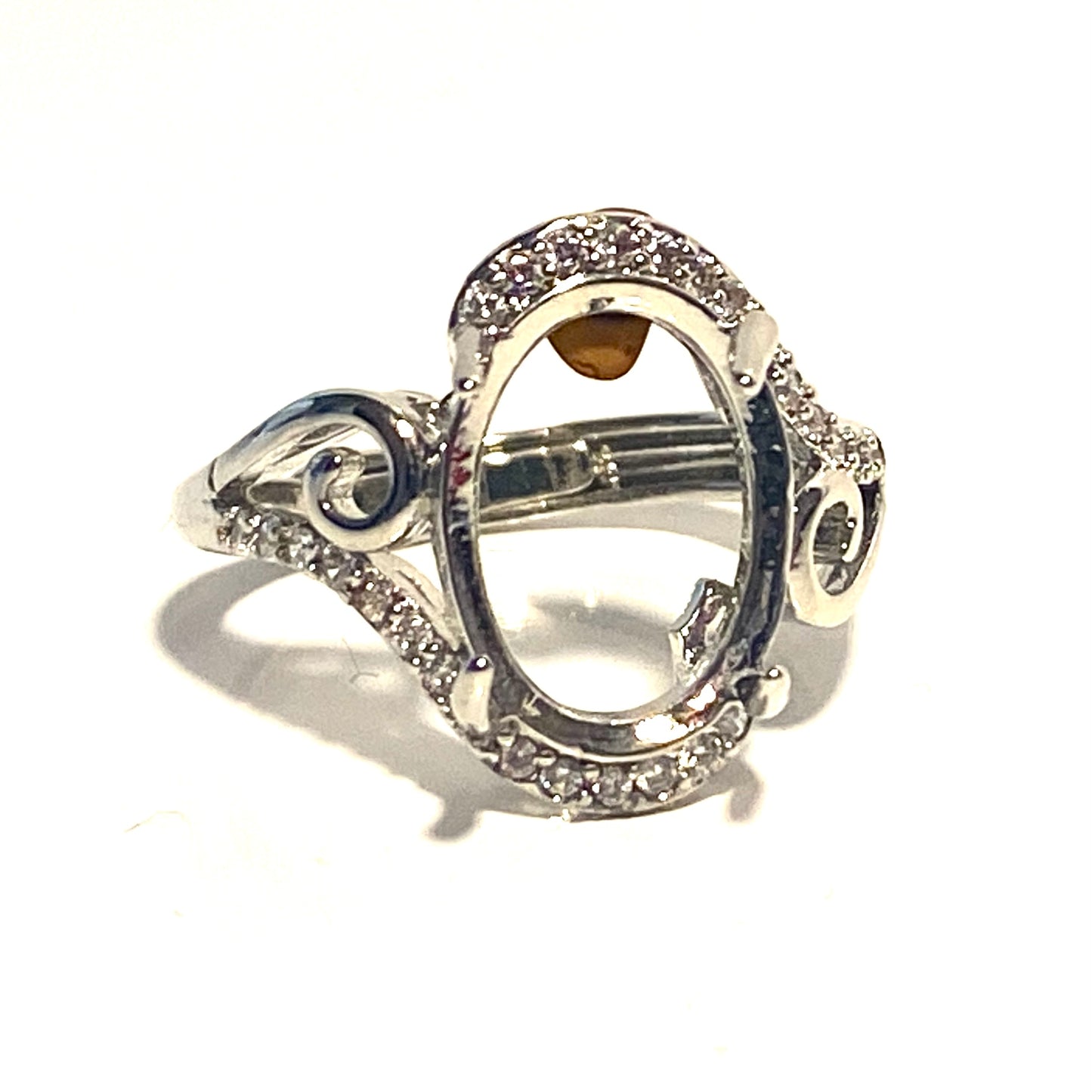 Ring platinum rhinestones
