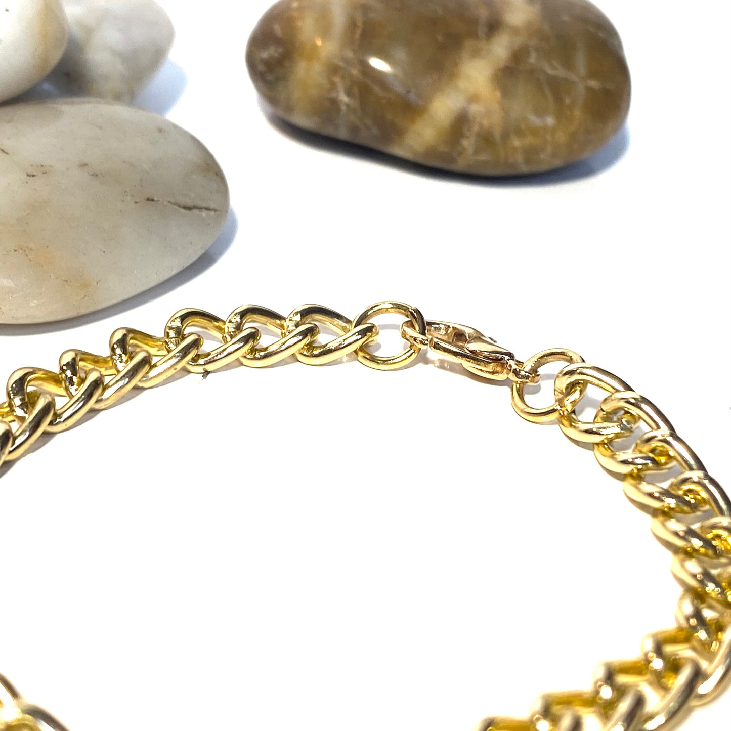 Armband curb kedja Ljusguld