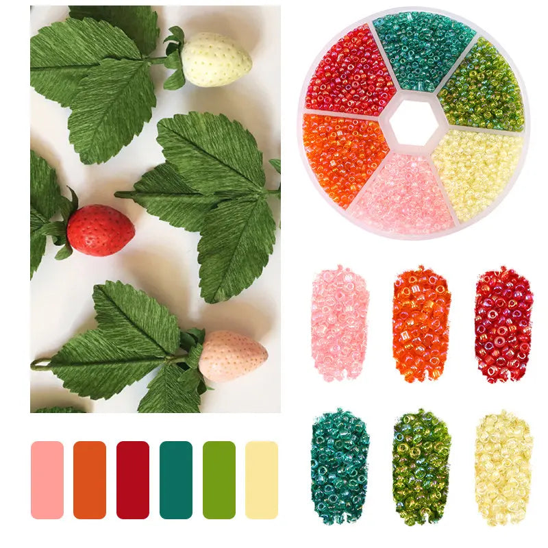 Pärllådor seed beads 2mm mix färg