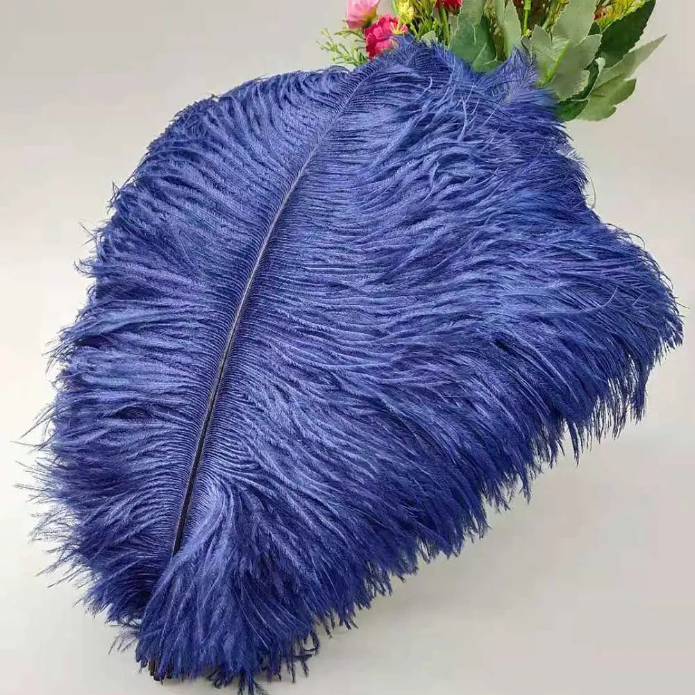 100 fine ostrich feathers in different colors