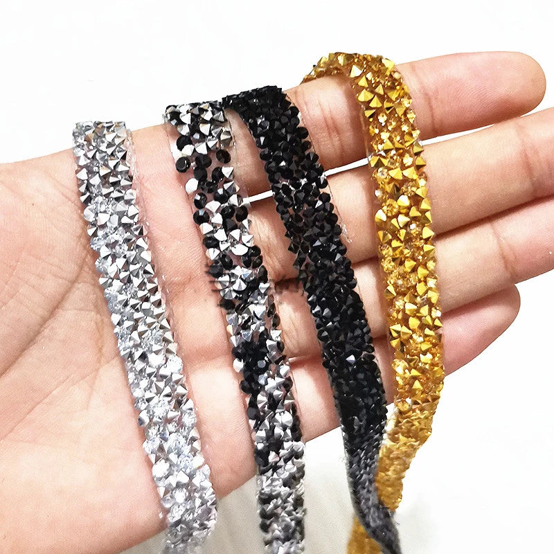 Strass band hot fix mixade färger
