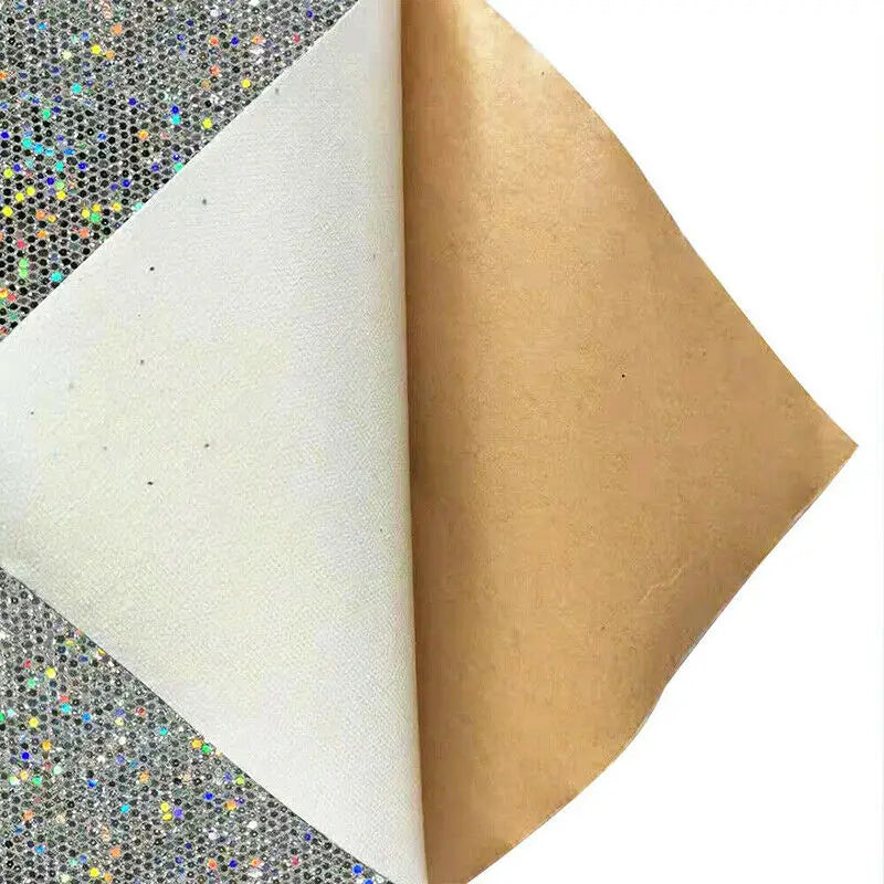 Leather fabric with glitter in different colors