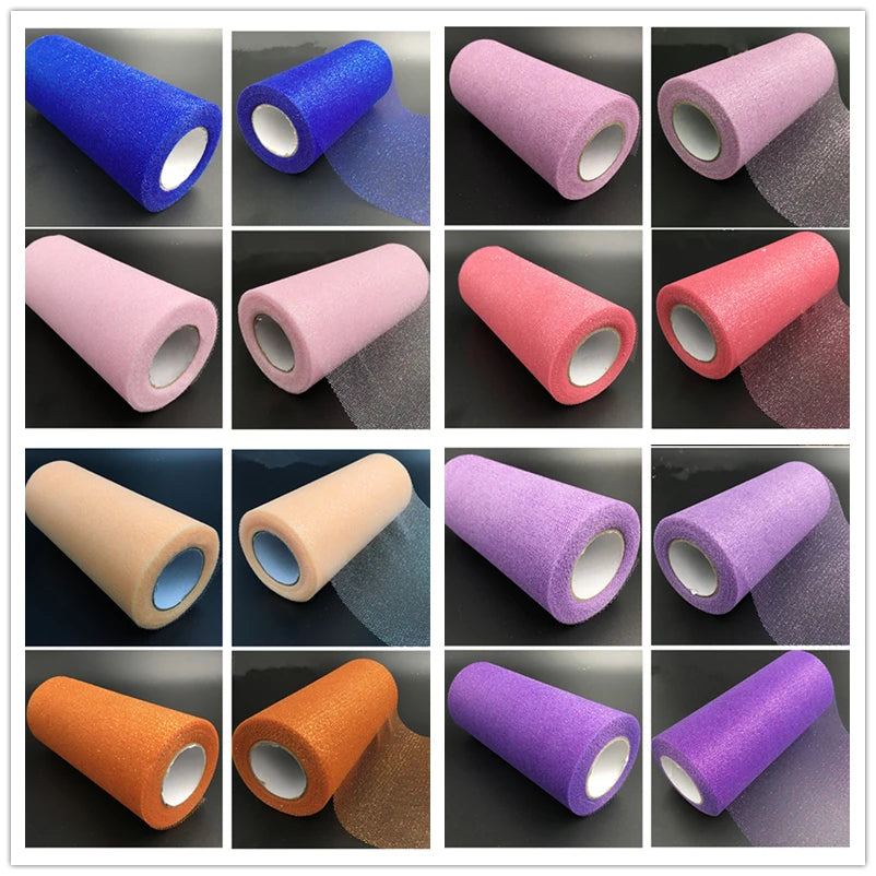 Tulle shiny fabric 22m