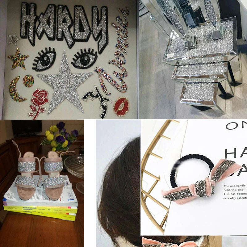 Strass band hot fix mixade färger