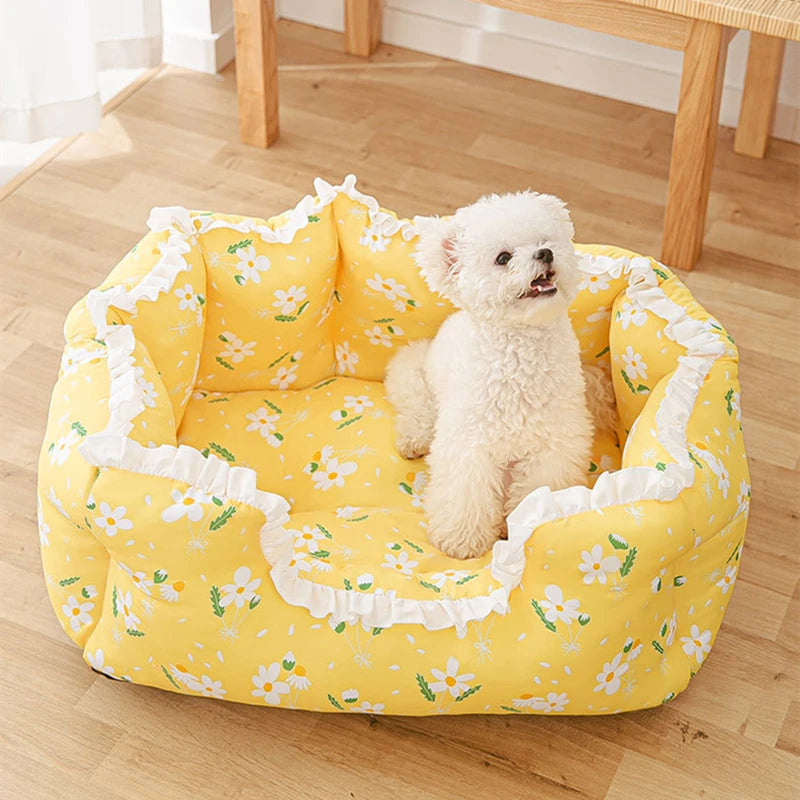 Hund/katt säng med mönster