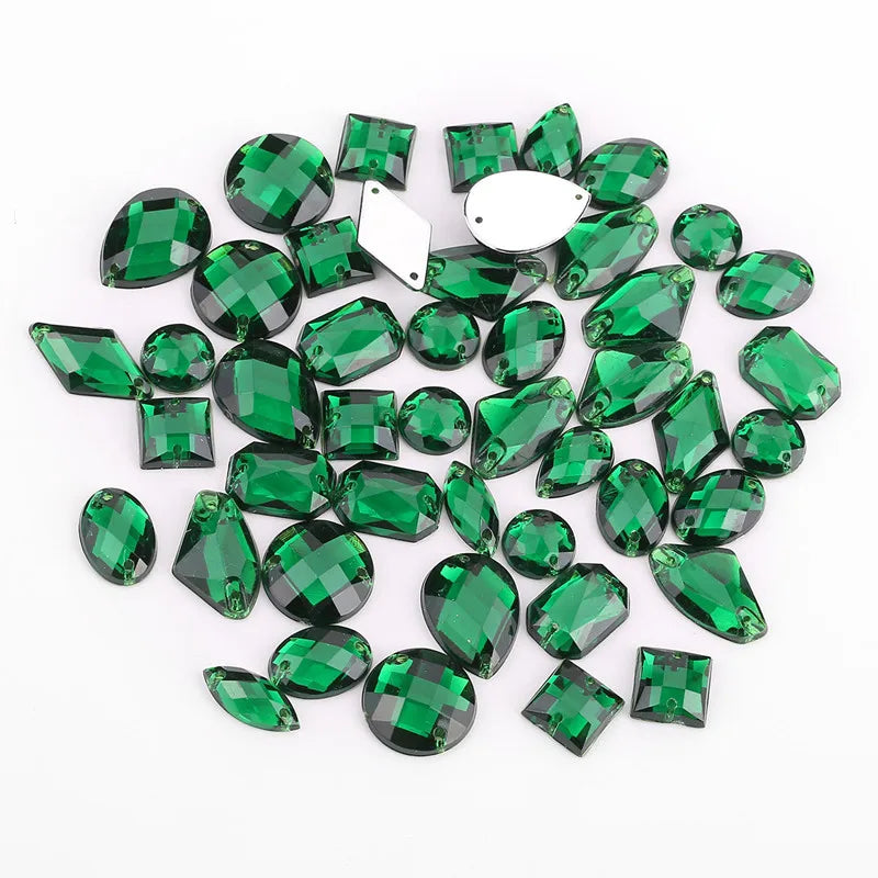Mixed packaging with rhinestones in different shapes