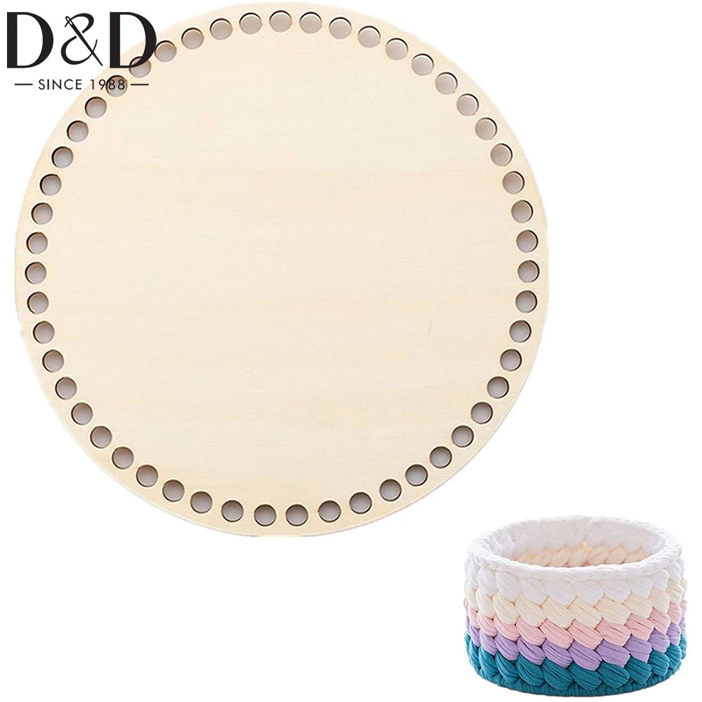 Wooden bottom for basket crochet