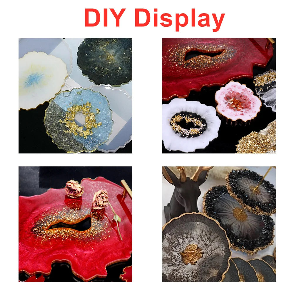 Broken glass decoration in different colors
