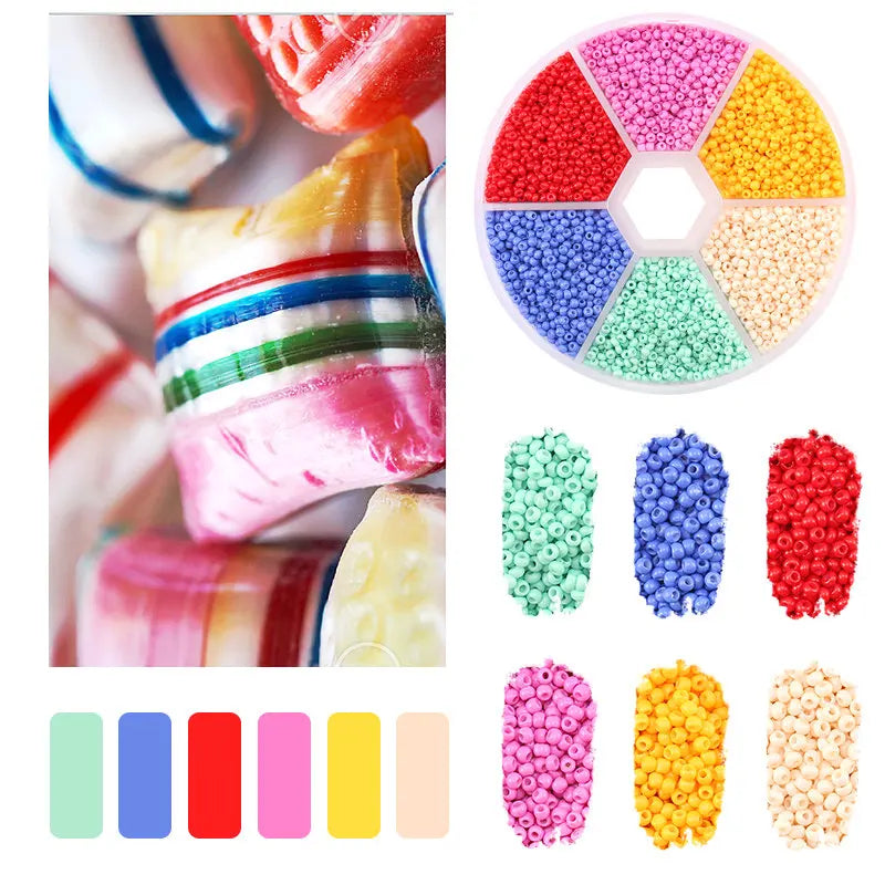 Pärllådor seed beads 2mm mix färg