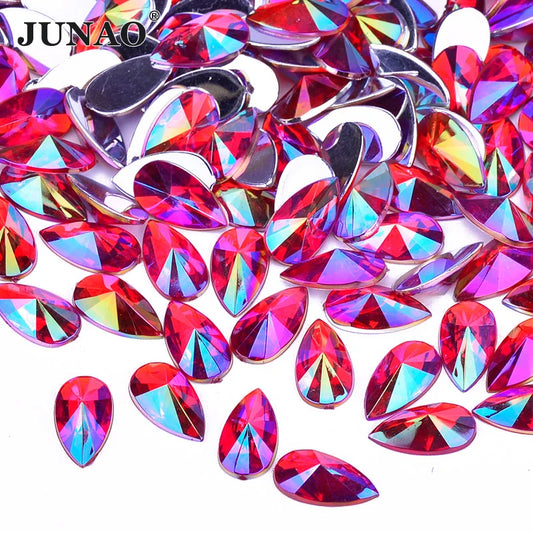 Teardrop-shaped rhinestones