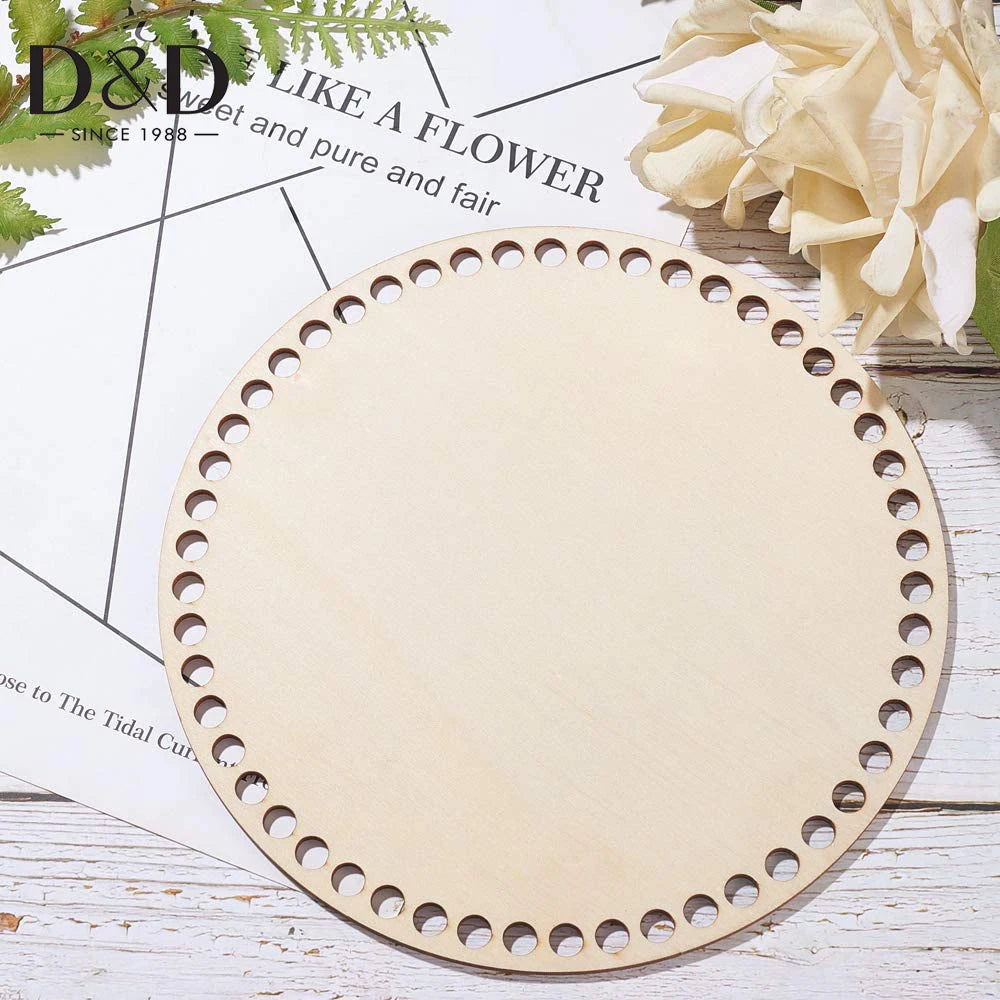 Wooden bottom for basket crochet