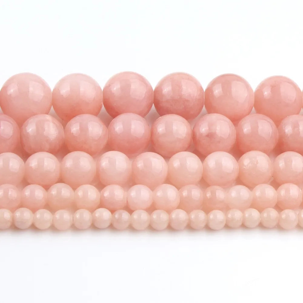 Pink sun jade pärlor