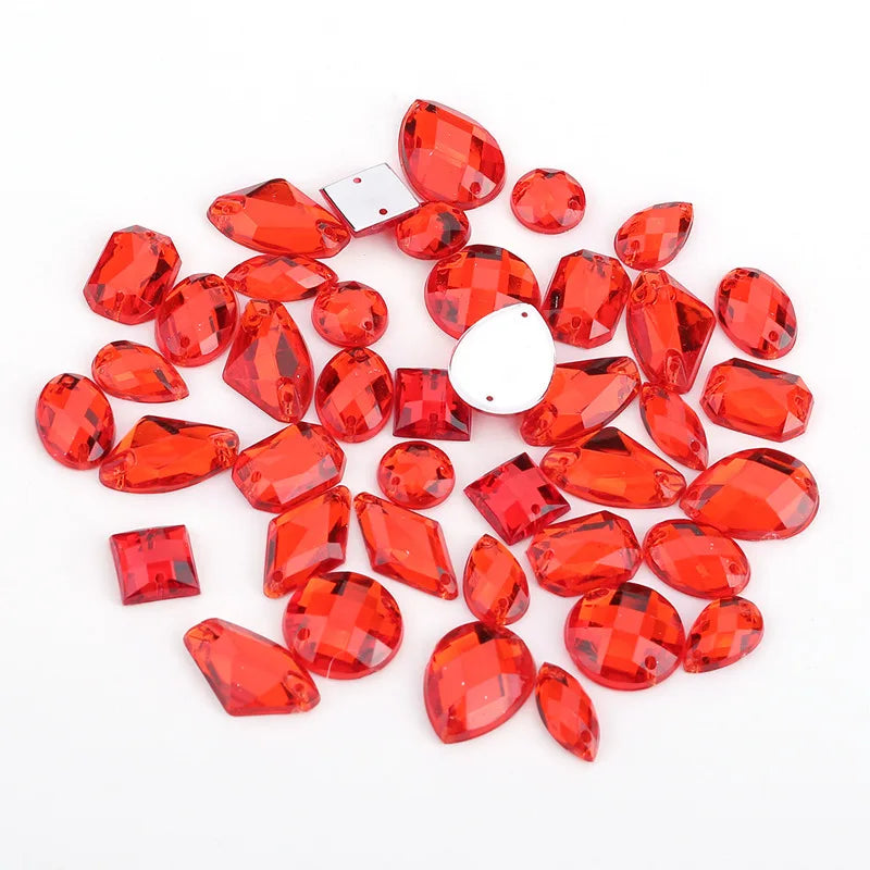 Mixed packaging with rhinestones in different shapes