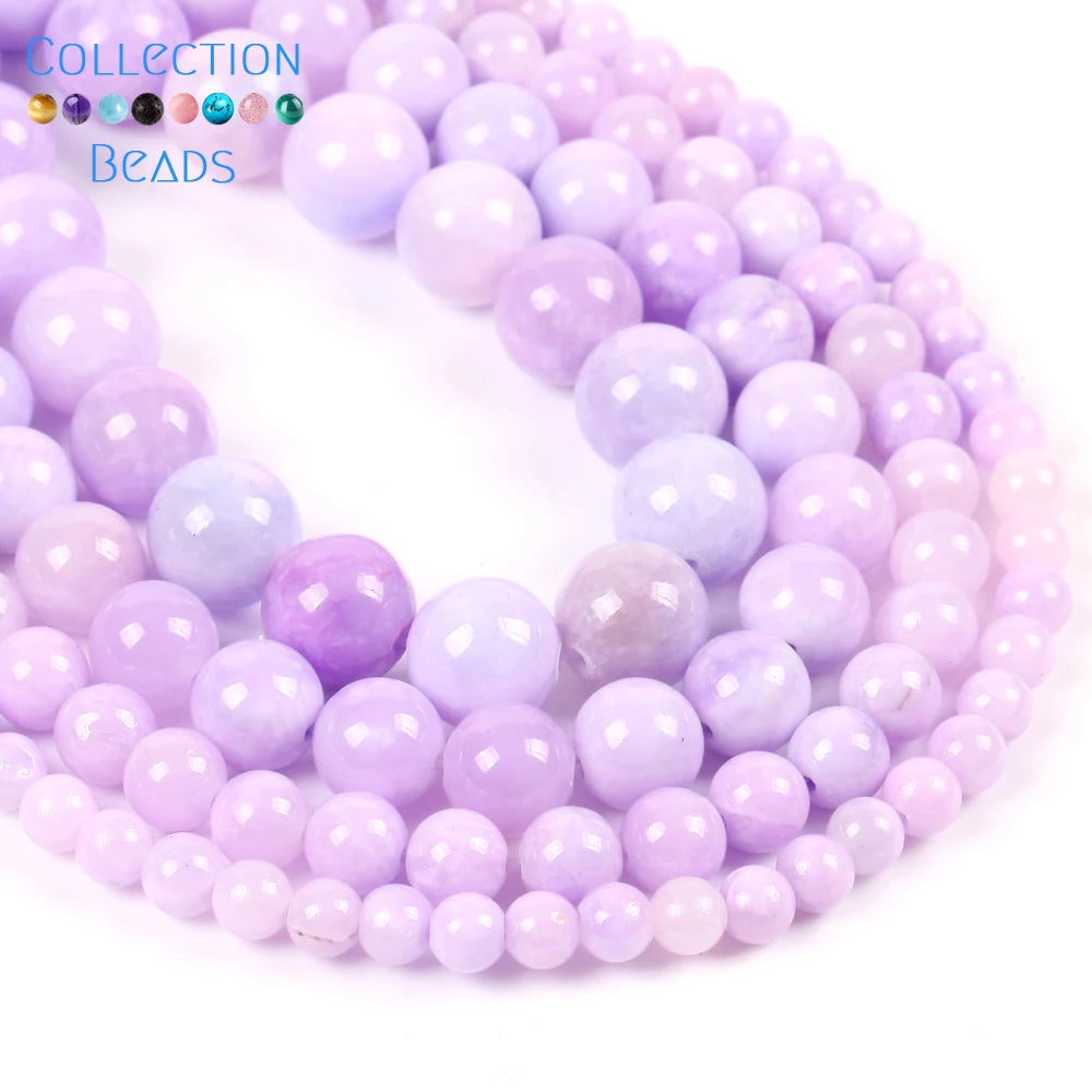 Ädelsten pärlor Natural Angelite jade i olika färger
