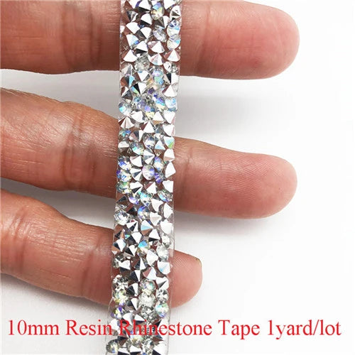 Strass band hot fix mixade färger