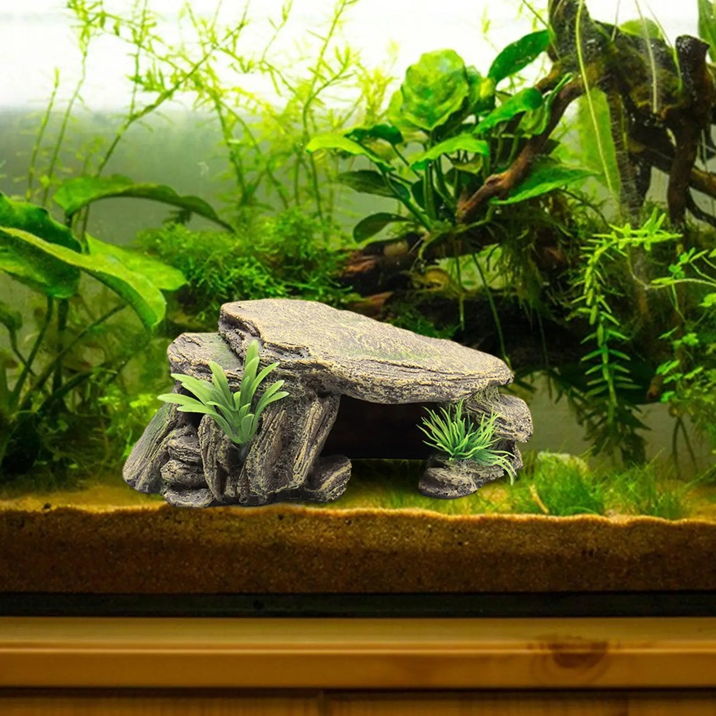 Reptil akvarium dekorativ inredning/ gömställe