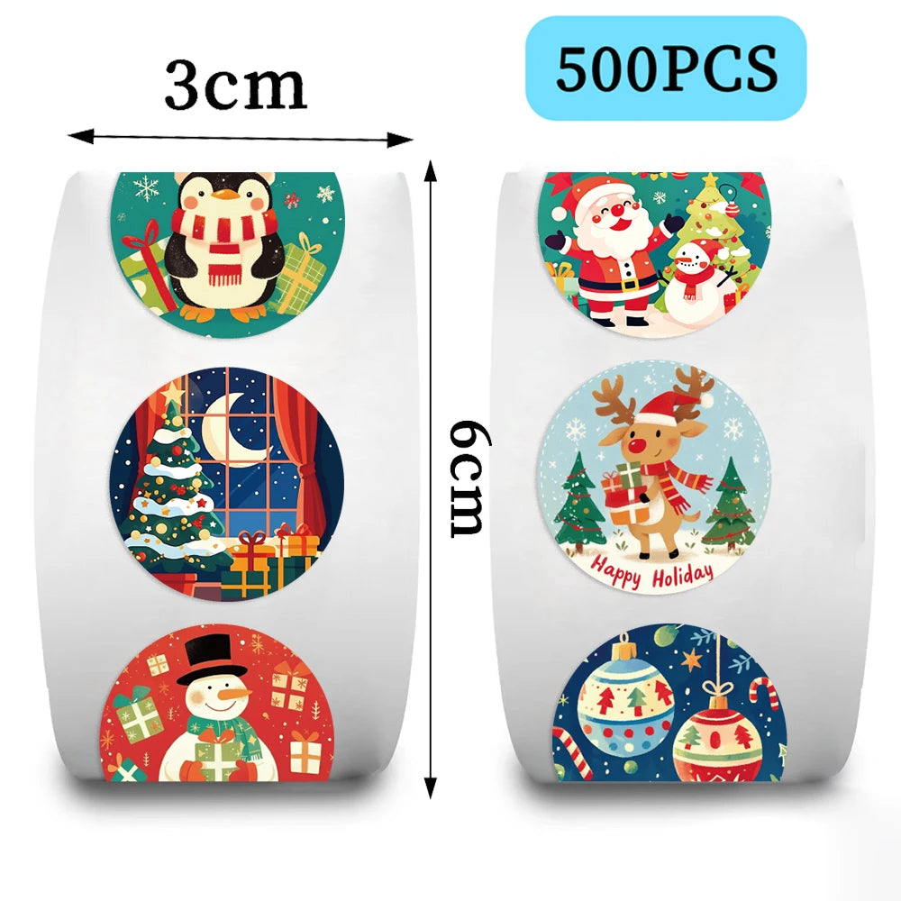 Sticker roll Christmas motif