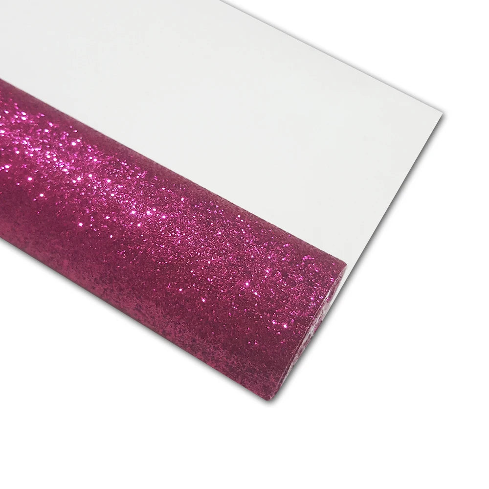 Leather fabric with glitter in different colors
