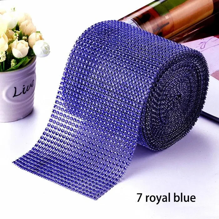 Mech decor rhinestone ribbon