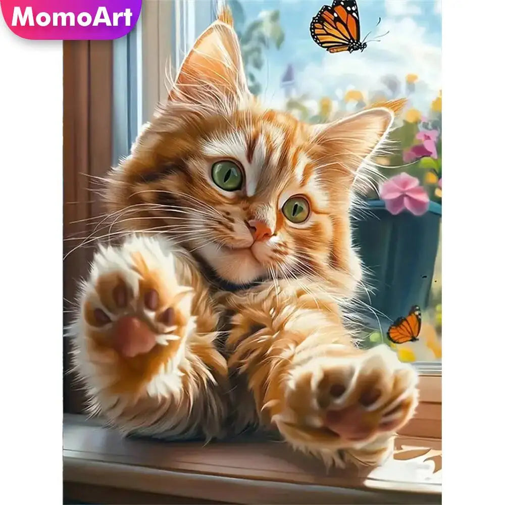 Diamantmålning katt