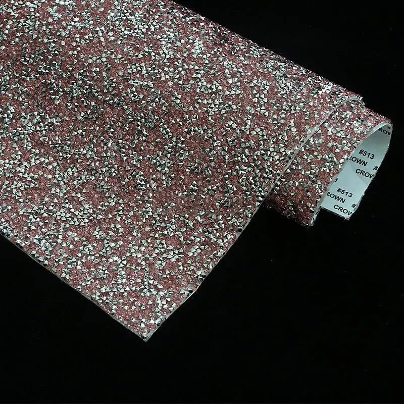 24x20cm sheet of rhinestone tape with triangular rhinestones