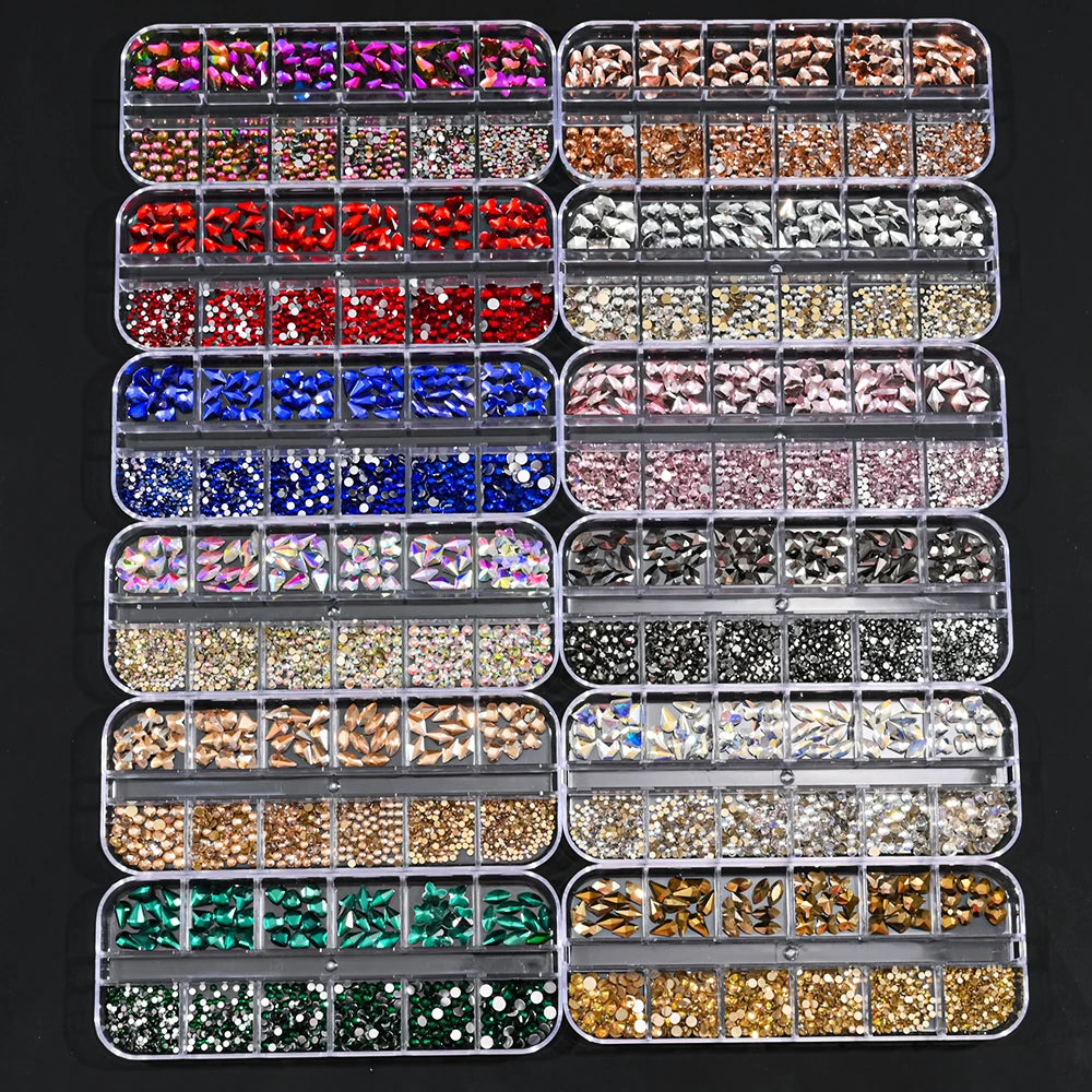 Strass stenar box Nagel konst