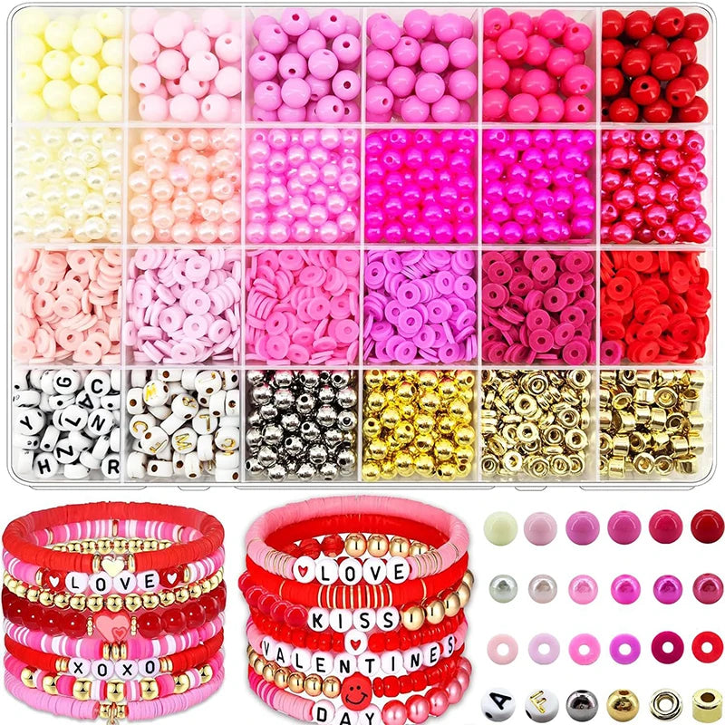 Large Bead Boxes mixed acrylic heishi plastic beads