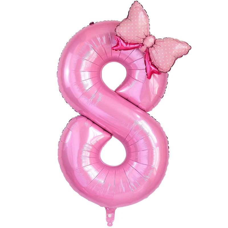 Stora ballonger Rosa med sifffror