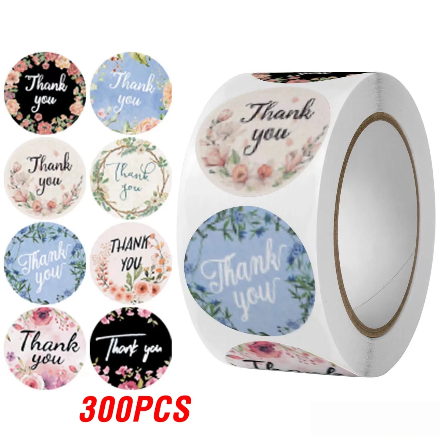 Klistermärken" thank you" rulle