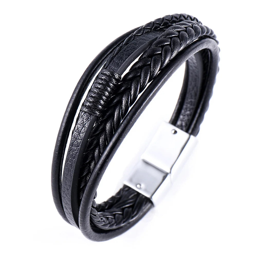 Trendigt läder armband
