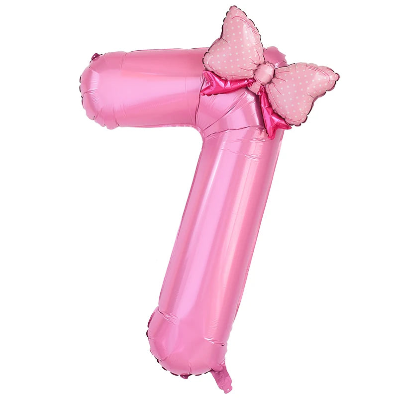 Stora ballonger Rosa med sifffror