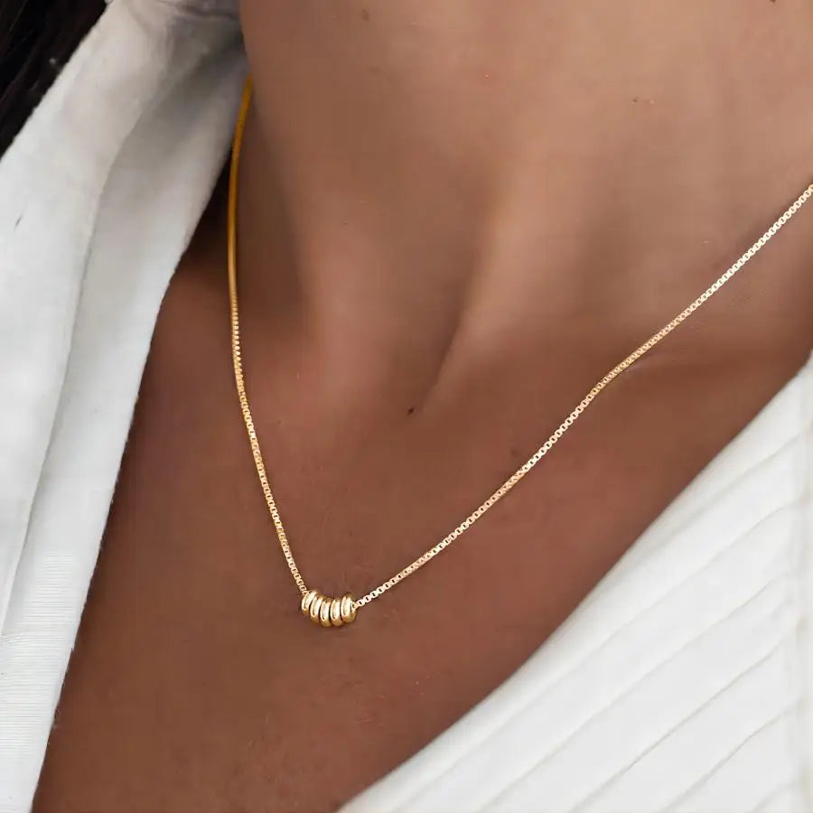 Chain with rings 14k gold