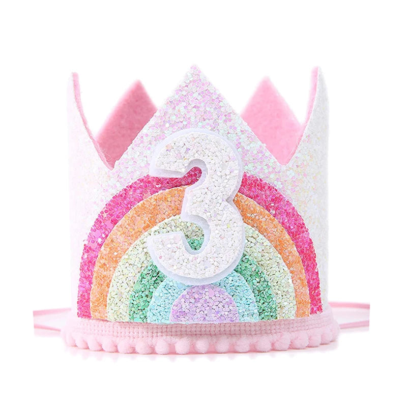 Unicorn krona till kalas barnet