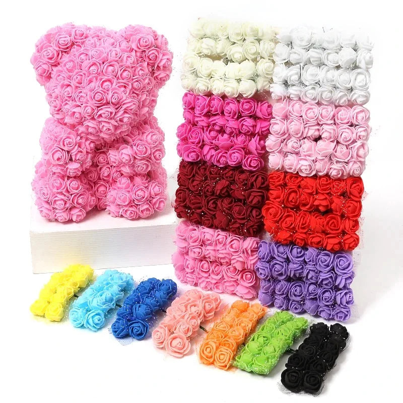 Mini foam roses 16pcs different color choices