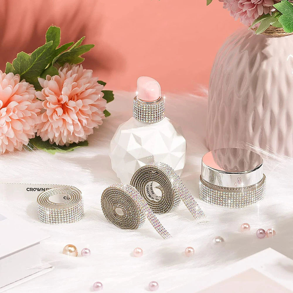 Rhinestone tape Silver Multicolor