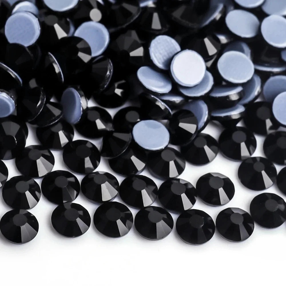 Strass stenar Svart Hot fix