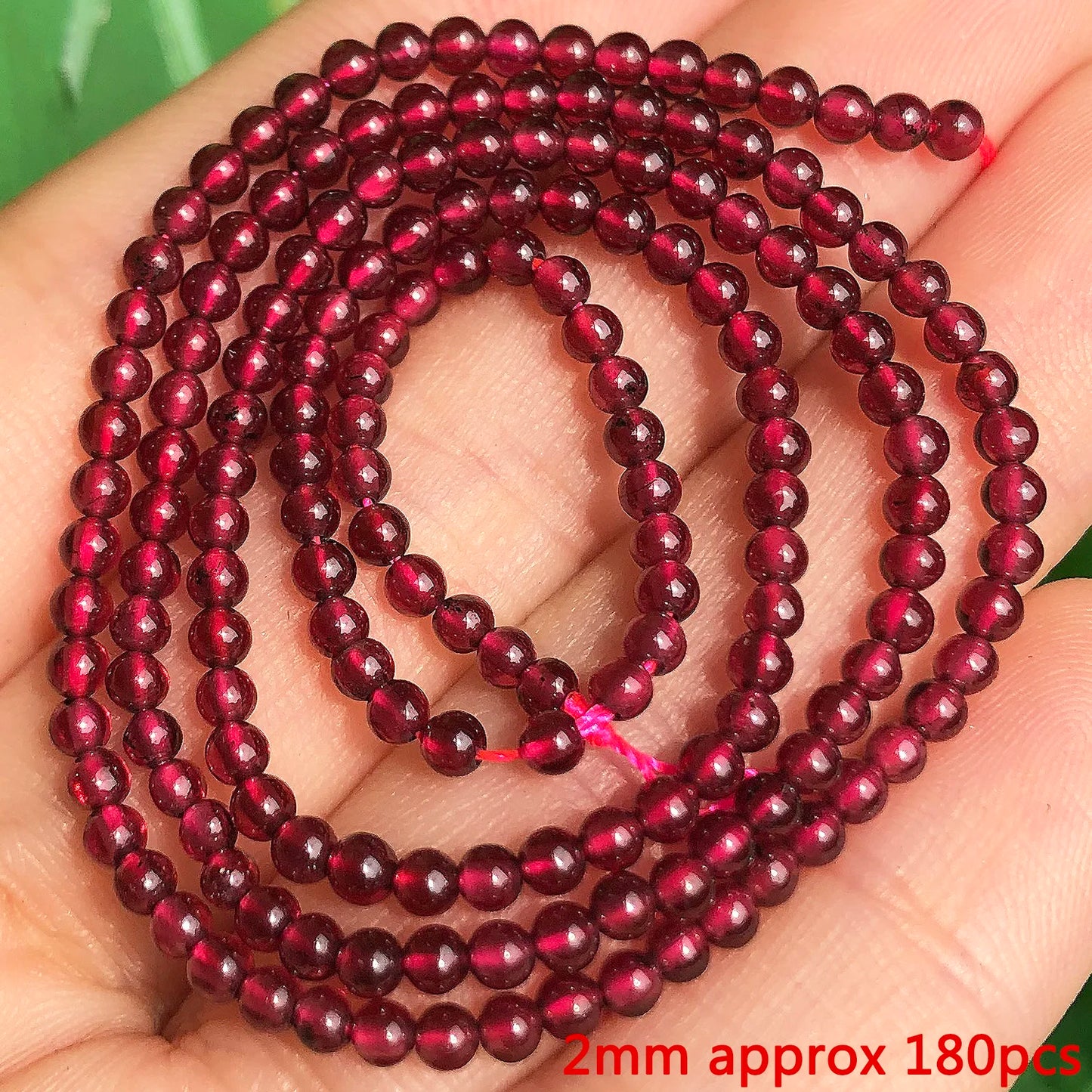 Naturel Garnet ädelsten pärlor