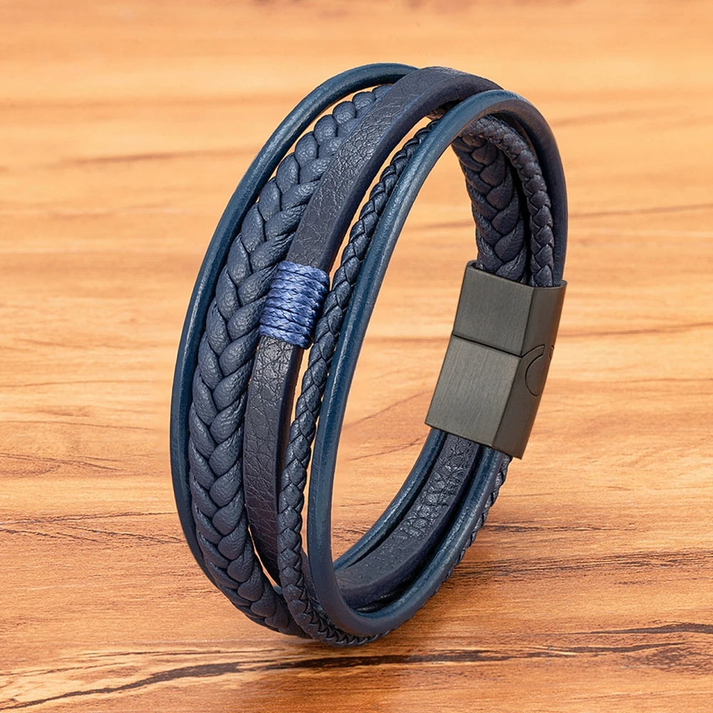 Armband flera Läder snöre